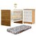 Quarto De Bebê Com Berço Com Colchão Suporte Life E Cômoda De Bebê 100% Mdf 4 Gavetas Soft Life Branco/madeirado - Imagem 3