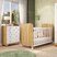 Quarto De Bebê Com Berço E Cômoda 4 Gavetas 100% Mdf Mimo Espresso Móveis Branco Brilho/amêndoa - Imagem 3