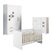 Quarto De Bebê Com Berço Life, Cômoda 1 Porta 4 Gavetas Life E Guarda Roupa 4 Portas 2 Gavetas Fly Branco - Imagem 3