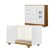 Quarto De Bebê Com Berço Mini Cama 100% Mdf Flocos E Cômoda De Bebê 100% Mdf 1 Porta 4 Gavetas Life Branco/madeirado - Imagem 3