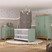 Quarto De Bebê Com Guarda Roupa 4 Portas 2 Gavetas Cômoda 4 Gavetas 1 Porta E Berço 3 Em 1 Catavento Maya Rodial - Imagem 3