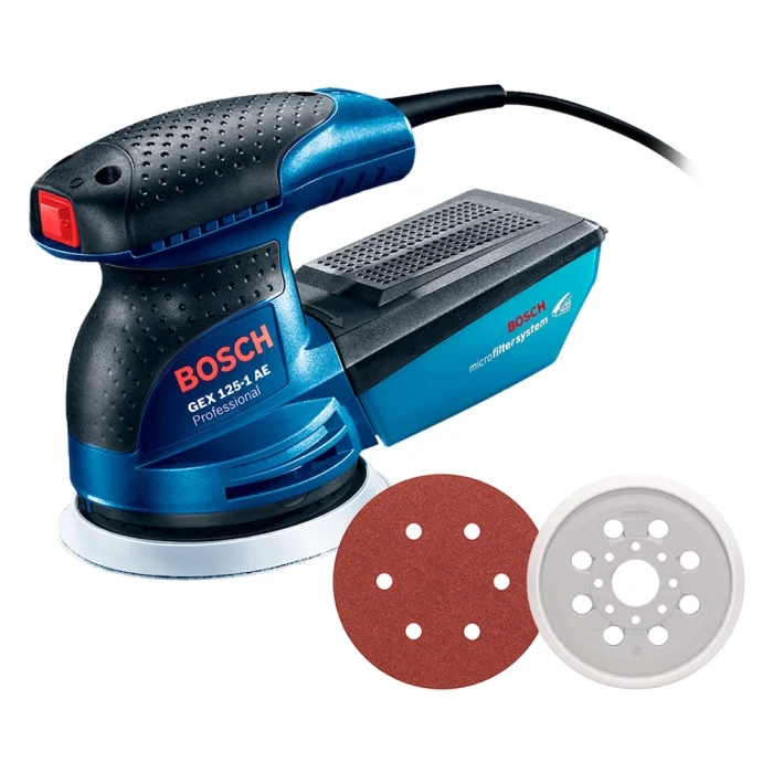Lixadeira Roto Orbital Bosch gex 125-1 ae 250W com Coletor de Pó - Imagem 1