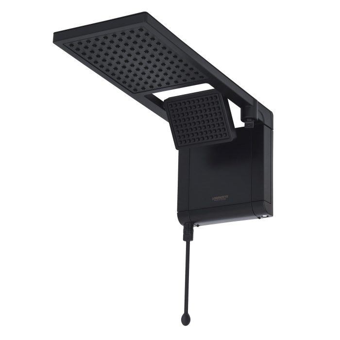 Chuveiro Elétrico Eletrônico 220V 7800w Preto Fosco Quadrado Acqua Duo Ultra Lorenzetti - Imagem 1