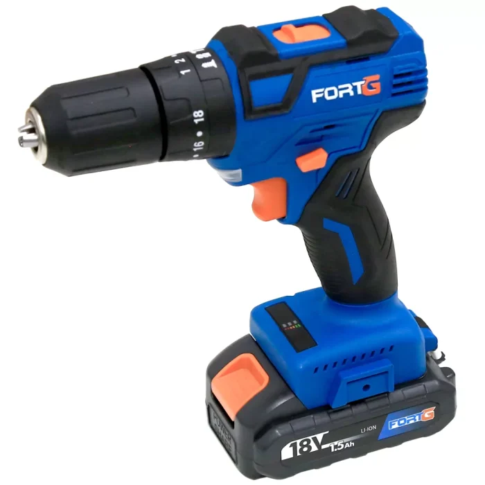 Furadeira/Parafusadeira Impacto Brushless à Bateria 18V Li-Ion 45Nm 1/2 Pol. com Carregador Bivolt e Bateria – FORTGPRO-FG3006 - Imagem 1