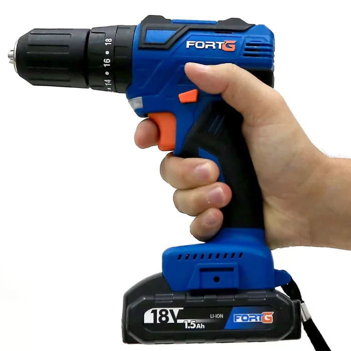Furadeira/Parafusadeira Impacto Brushless à Bateria 18V Li-Ion 45Nm 1/2 Pol. com Carregador Bivolt e Bateria – FORTGPRO-FG3006 - Imagem 2