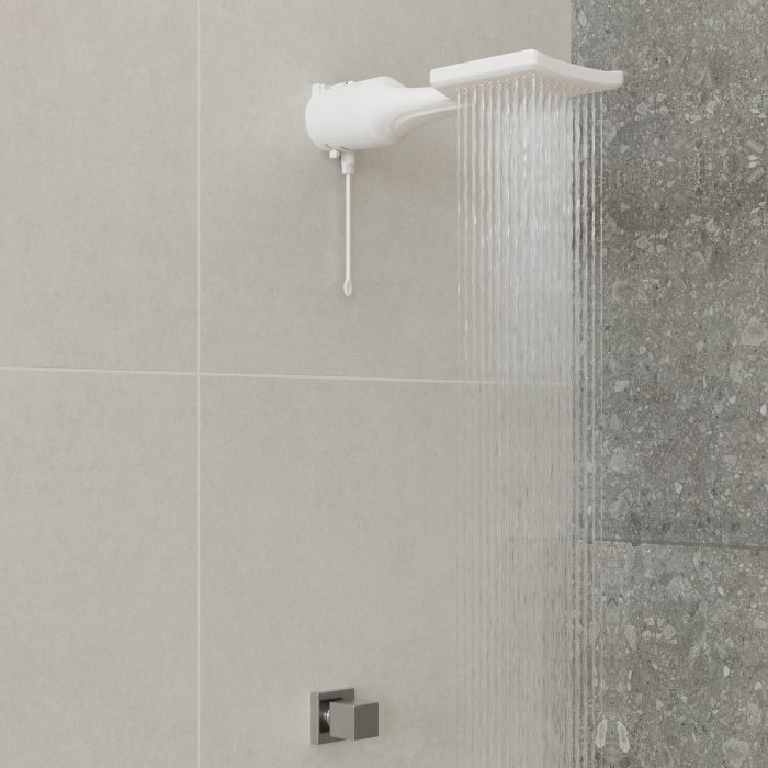 Chuveiro Elétrico Eletrônico 220V 7500w Branco Quadrado Loren Shower Lorenzetti - Imagem 3