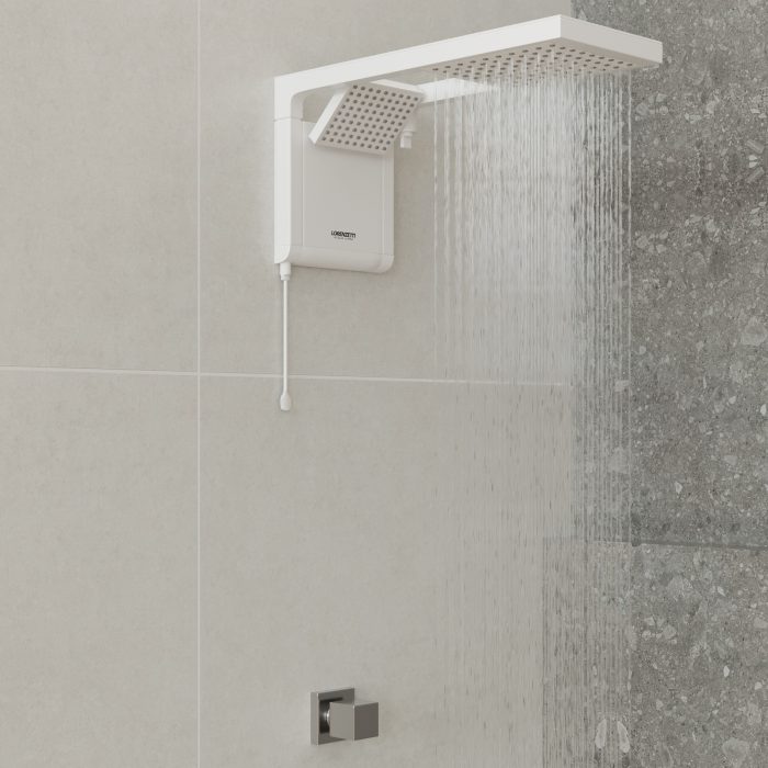 Chuveiro Elétrico Eletrônico 220V 6800w Branco Quadrado Acqua Duo Ultra Lorenzetti - Imagem 3