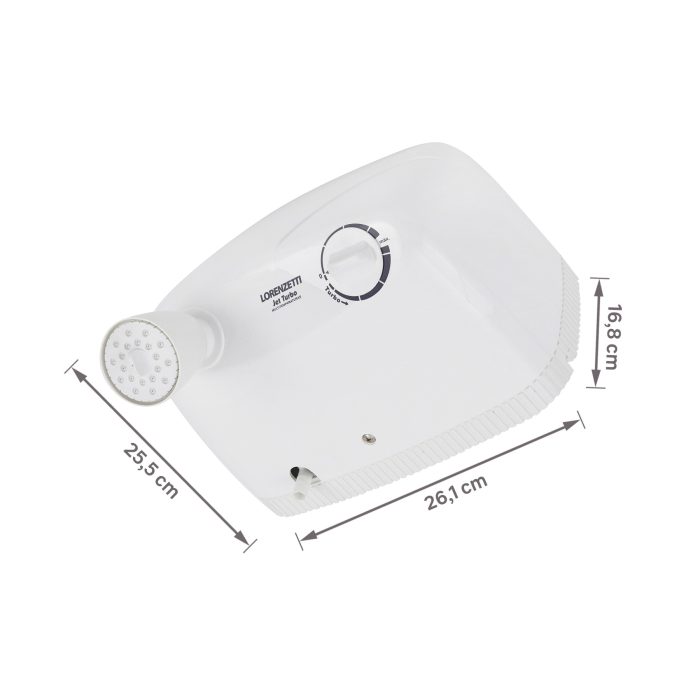Chuveiro Elétrico Multitemperatura 220V 7800w Branco Redondo com Pressurizador Jet Turbo Lorenzetti - Imagem 4