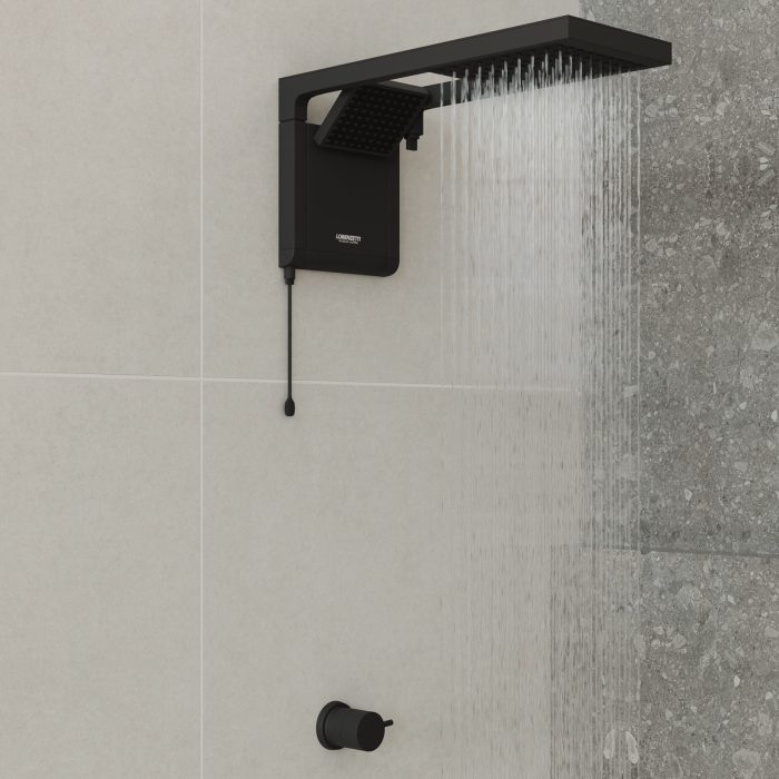 Chuveiro Elétrico Eletrônico 220V 7800w Preto Fosco Quadrado Acqua Duo Ultra Lorenzetti - Imagem 4