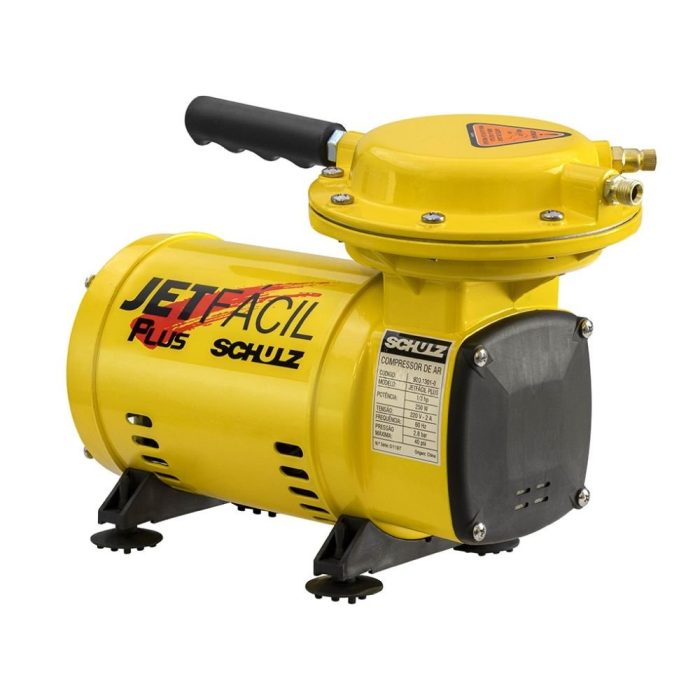 Motocompressor de Ar Jet Fácil Plus 0,33HP com 9 Acessórios Schulz - Imagem 4