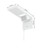 Chuveiro Elétrico Eletrônico 220V 6800w Branco Quadrado Acqua Duo Ultra Lorenzetti - Imagem 5
