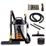 Aspirador Wap gtw Inox 20 Pó e Água 20L 1600W Filtro Removível Função Sopro