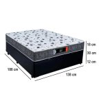 Cama Box Baú Casal + Colchão Ortopédico Resistente Pró D28 Prime Colchões 138x188x60 Preto - Imagem 2