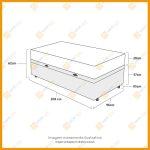 Cama Box Baú Solteiro King Preta + Colchão Molas Ensacadas – Probel – Eclipse Springs 96x203x62cm - Imagem 4