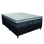 Cama Box Casal Queen Colchão Molas Ensacadas Pillow Top Maximus 158x198x67cm Cinza / Preto Gazin – Suporta até 120Kg por Pessoa - Imagem 2