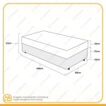 Cama Box + Colchão de Solteiro Ortobom D45 Iso 150 88x188x53cm - Imagem 2