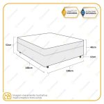 Cama Box Conjugada Casal Ortopedica D28 – Lucas Home – Unique 138x188x52cm - Imagem 5