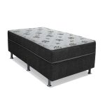 Cama Box Solteiro Conjugada Dream Molas Nanolastic (43x88x188) Cinza