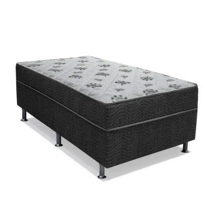 Cama Box Solteiro Conjugada Dream Molas Nanolastic (43x88x188) Cinza