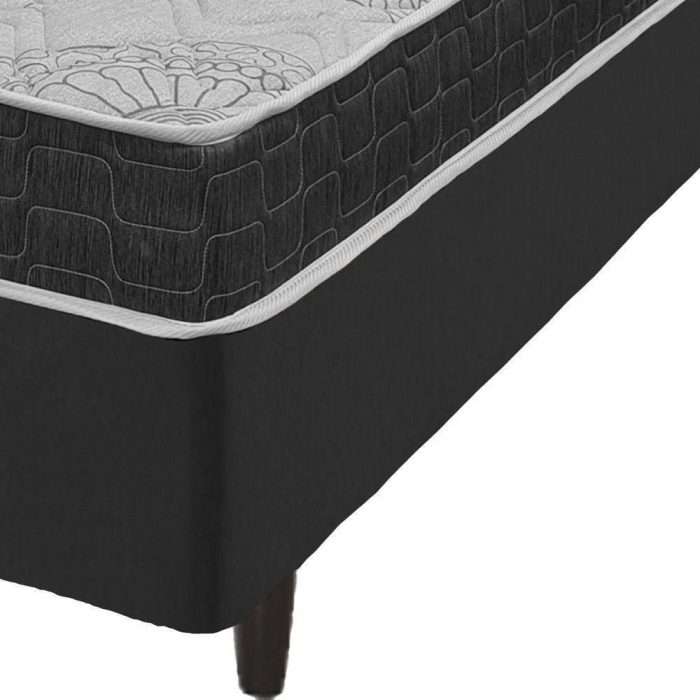 Cama Box Solteiro King Preto + Colchão San Francisco 96cm - Imagem 3