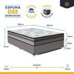 Cama Box com Colchão Espuma D33 Pillow In Anjos Ortosleep Viúva 128x188x57cm - Imagem 3