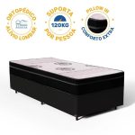 Cama Box com Colchão Pillow In Orthoplus Solteiro 88x188x25cm - Imagem 3
