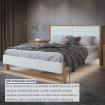 Cama Queen 160cm com LED Freetown Móveis Lopas - Imagem 2