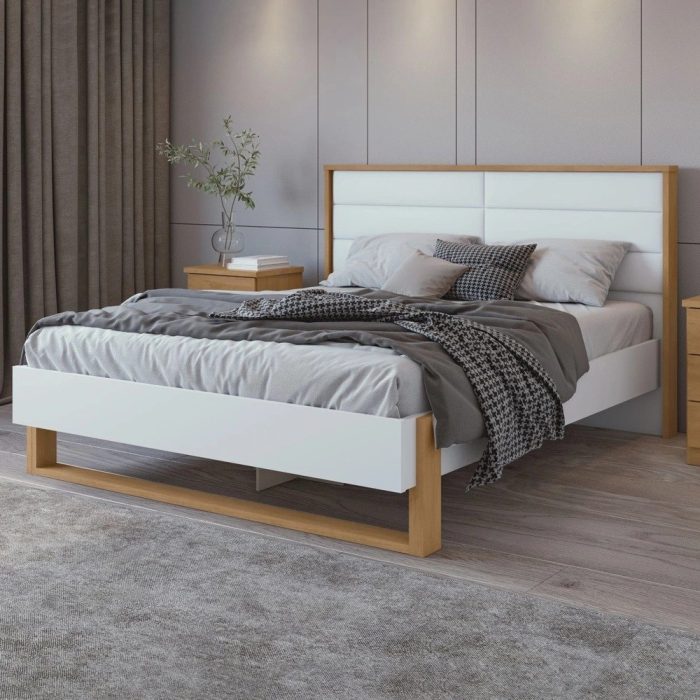 Cama Queen 160cm com LED Freetown Móveis Lopas - Imagem 1