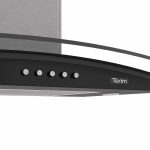 Coifa Terim de Parede Clean Vidro Curvo Black Kroma 90cm - Imagem 3