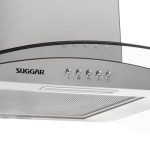 Coifa de Parede 80cm Vidro Curvo Suggar Esmeralda Inox - Imagem 2