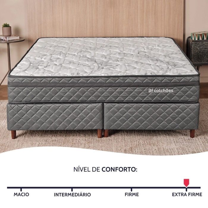 Colchão Casal Espuma D45 Extra Firme Ortopédico Antialérgico Certificado 138x188x24cm – bf Colchões - Imagem 3