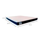 Colchão Casal Guldi Duplo Plus D28 (16x138x188) Branco e Azul - Imagem 3