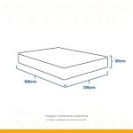 Colchão Casal Molas Bonnel Absolut 138x188x20cm Bege Gazin – Suporta até 110kg por pessoa - Imagem 3