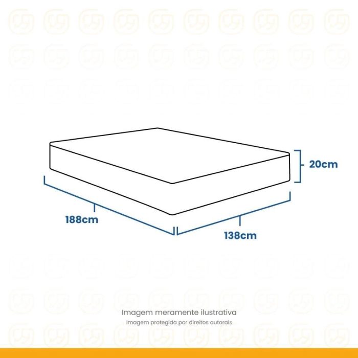 Colchão Casal Molas Bonnel Absolut 138x188x20cm Bege Gazin – Suporta até 110kg por pessoa - Imagem 3