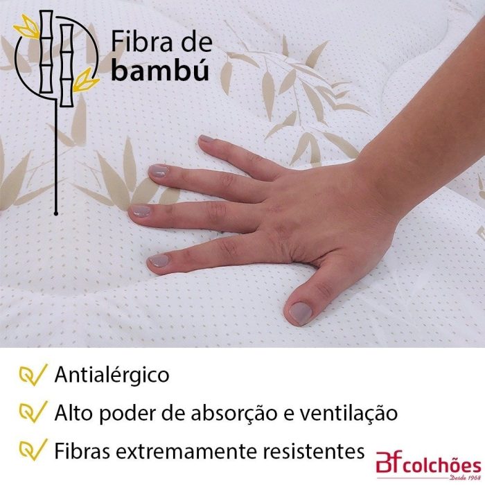 Colchão Queen 100% Espuma Dupla Face Antialérgico 158x198x22cm bf Colchões - Imagem 5