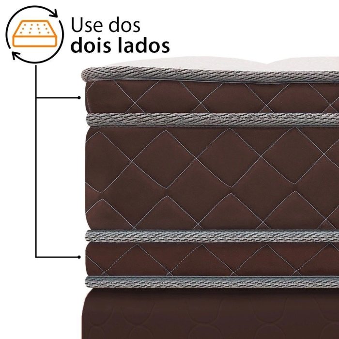Colchão Queen 100% Espuma Dupla Face Antialérgico 158x198x22cm bf Colchões - Imagem 2