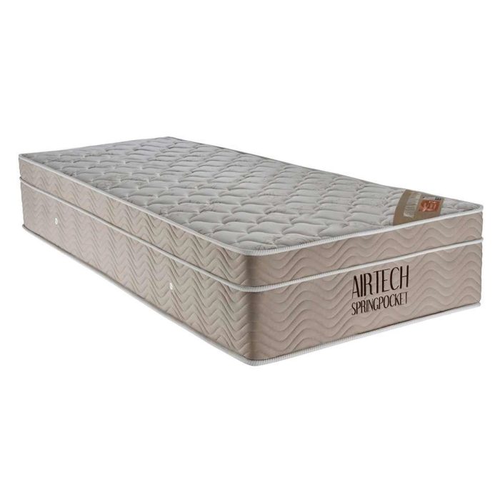 Colchão Solteiro Airtech Spring Mola Superpocket (25x88x188) Bege - Imagem 1