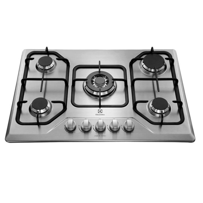 Cooktop 5 Bocas à Gás Electrolux GT75X com Acendimento Automático e Mesa de Inox - Imagem 1