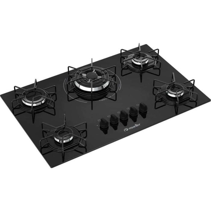 Cooktop Mueller 5 Bocas com Queimador Tripla Chama MCG135BG1 Bivolt - Imagem 4