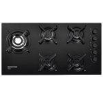Cooktop com 5 Bocas Mega Chama Mesa em Vidro BDD85AE Brastemp