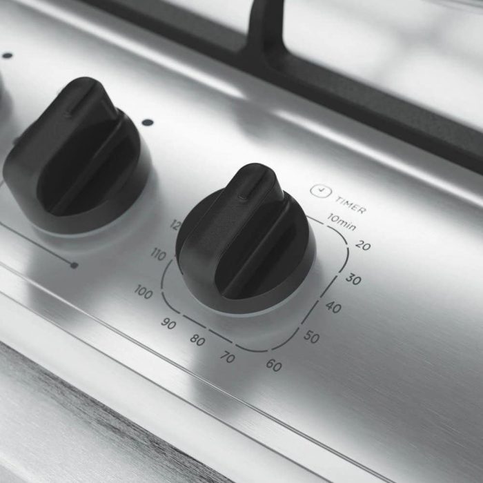 Fogão 5 bocas Mueller Decorato Gourmet com mesa em inox escovado e grades em ferro fundido Bivolt - Imagem 5