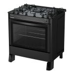 Fogão Ágata Glass 5 Bocas, Preto, Acendimento automático – Esmaltec