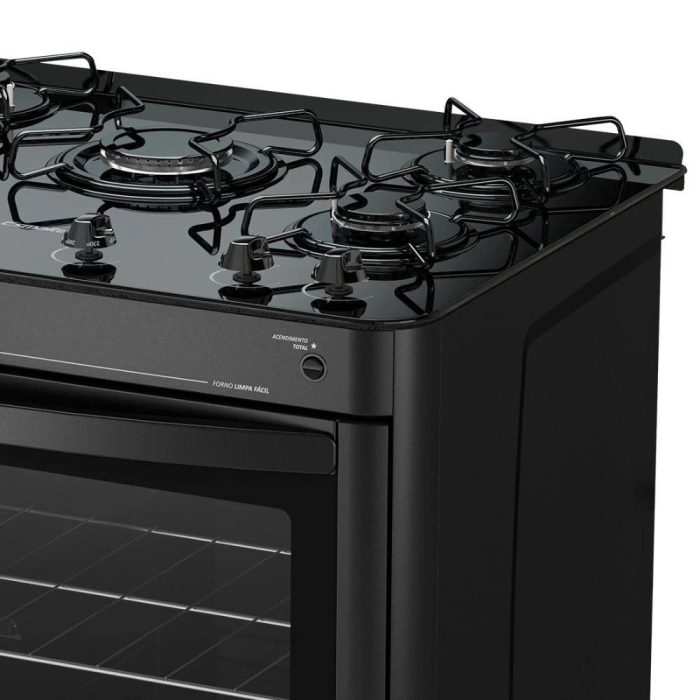 Fogão Ágata Glass 5 Bocas, Preto, Acendimento automático – Esmaltec - Imagem 3