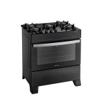 Fogão Atlas 5 Bocas preto Atenas Glass com Acendimento automático – Bivolt
