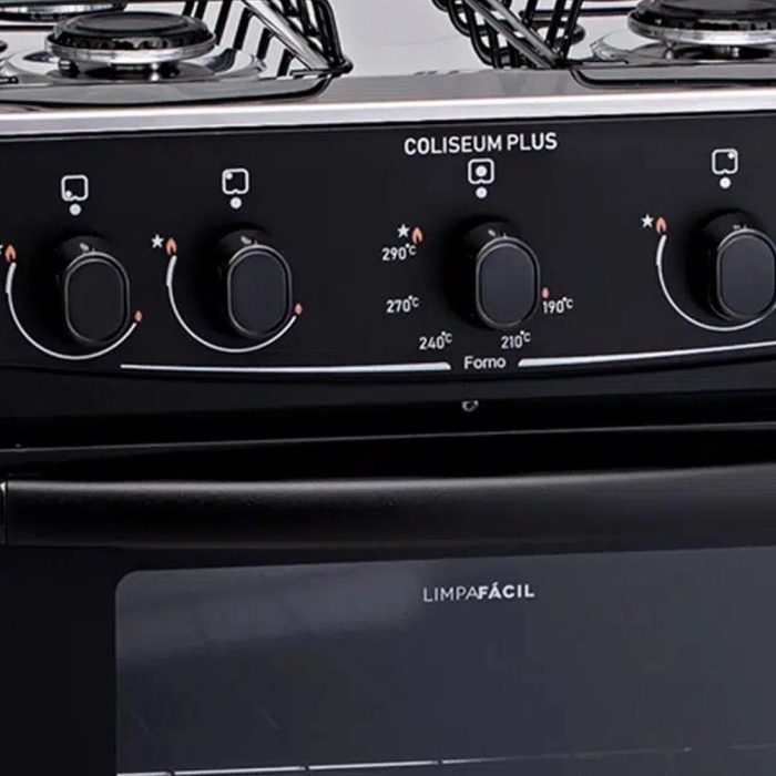 Fogão Atlas Coliseum Plus 4 Bocas Acendimento Manual Mesa de Inox Forno 50L - Imagem 3
