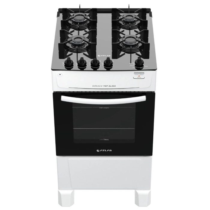 Fogão Atlas Mônaco Top Glass 4 Bocas Branco – Bivolt - Imagem 2