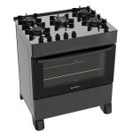 Fogão Atlas Mônaco Top Glass 5 Bocas Preto – Bivolt