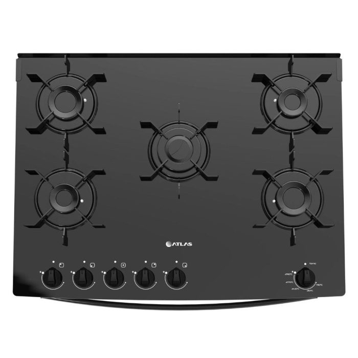 Fogão Atlas Mônaco Top Glass 5 Bocas Preto – Bivolt - Imagem 3