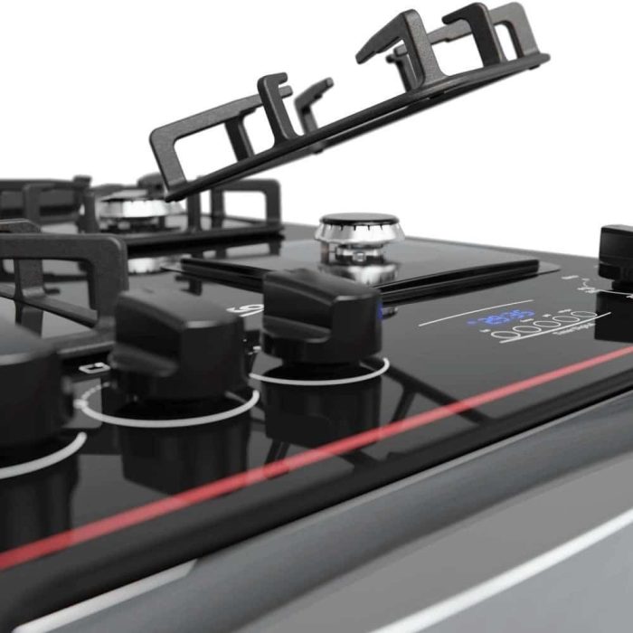Fogão de Embutir 4 Bocas Preto com Frente Espelhada e Timer Digital Dako Diplomata Grill Style Bivolt - Imagem 2
