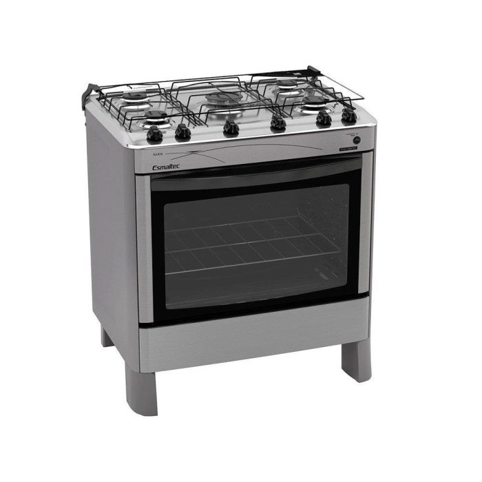 Fogão de Piso Esmaltec 5 Bocas Ágata 5062 Inox Bivolt - Imagem 1